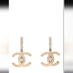 Authentic Chanel CC Drop Earring
